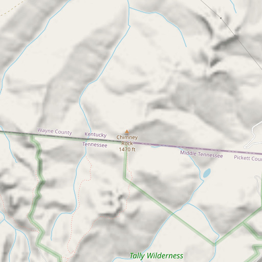 OpenStreetMap map of Chimney Rock, KY
