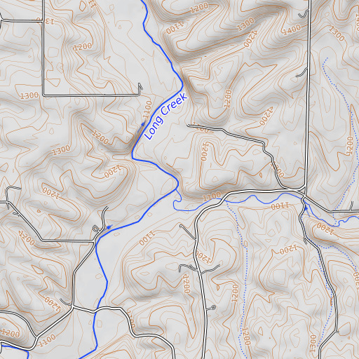 OpenTopoMap map of Lick Branch, AR