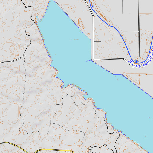OpenTopoMap map of Lick Creek, AR