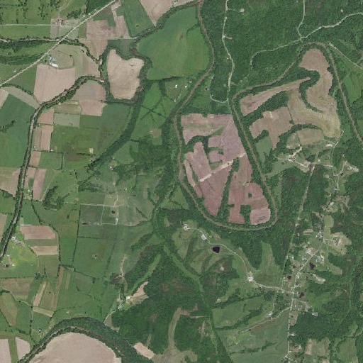 Aerial imagery of Claver Branch, KY