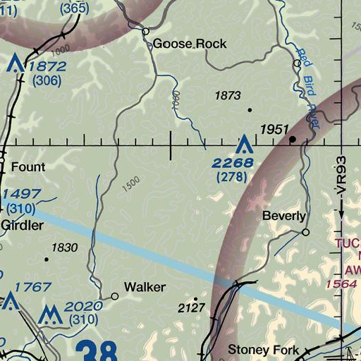 FAA VFR chart of Clay Gap, KY