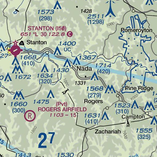 FAA VFR chart of Clear Branch, KY