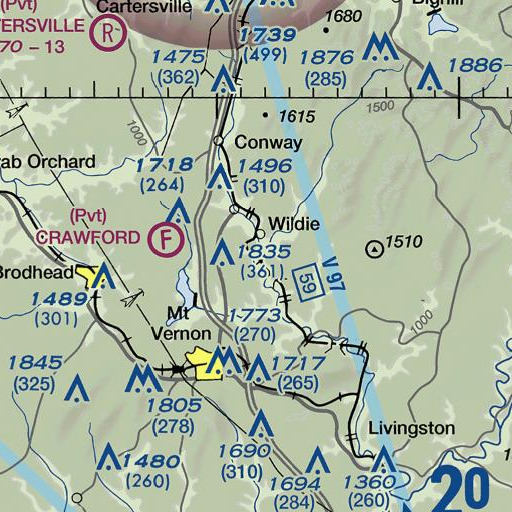 FAA VFR chart of Clear Creek, KY