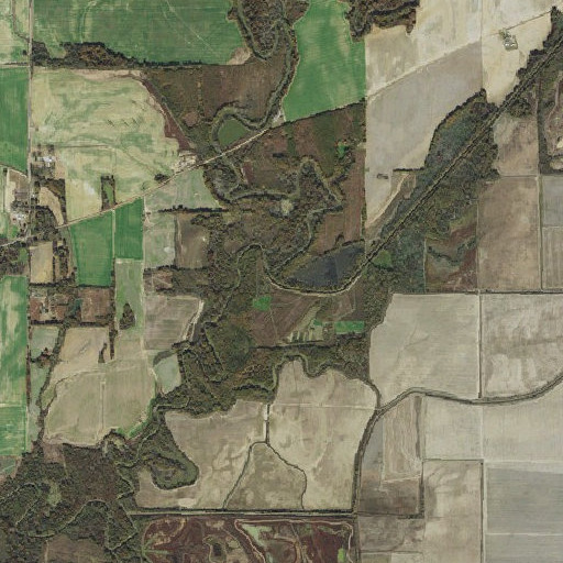 Aerial imagery of Lick Creek, AR