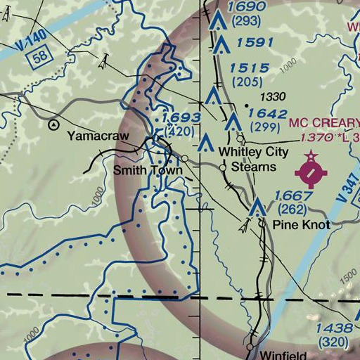 FAA VFR chart of Coffey Branch, KY