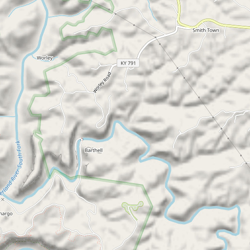 OpenStreetMap map of Coffey Branch, KY