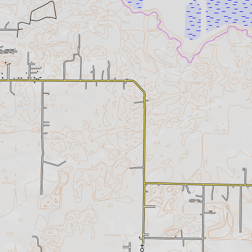 OpenTopoMap map of Lick Creek, AR