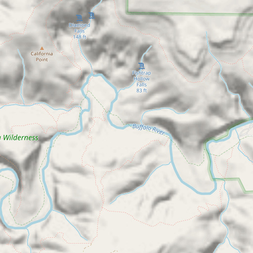 OpenStreetMap map of Lick Ford, AR