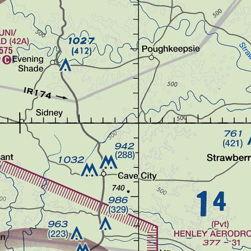 FAA VFR chart of Lick Fork, AR