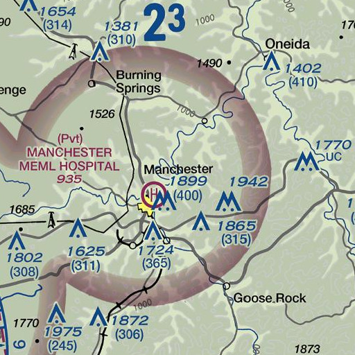 FAA VFR chart of Cotton Gap, KY