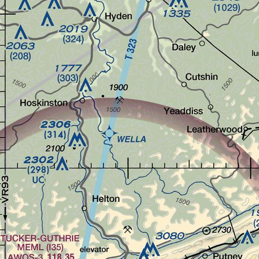 FAA VFR chart of Cow Fork, KY