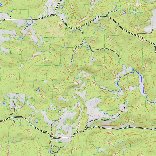 OpenTopoMap map of Lige Branch, AR