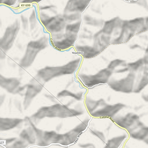 OpenStreetMap map of Cowhead Branch, KY