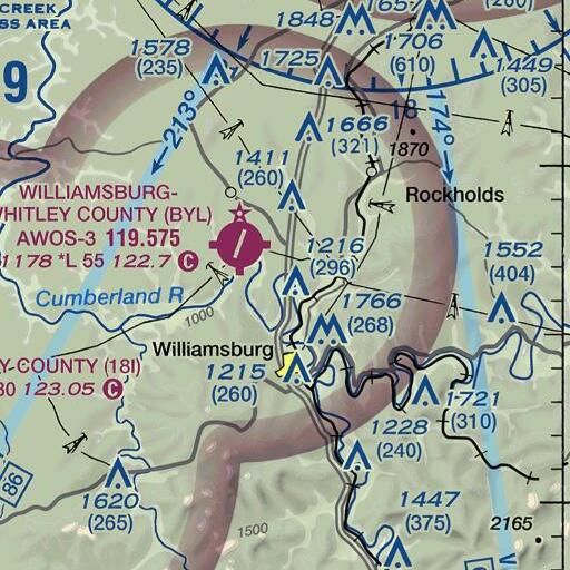 FAA VFR chart of Croley Bend, KY