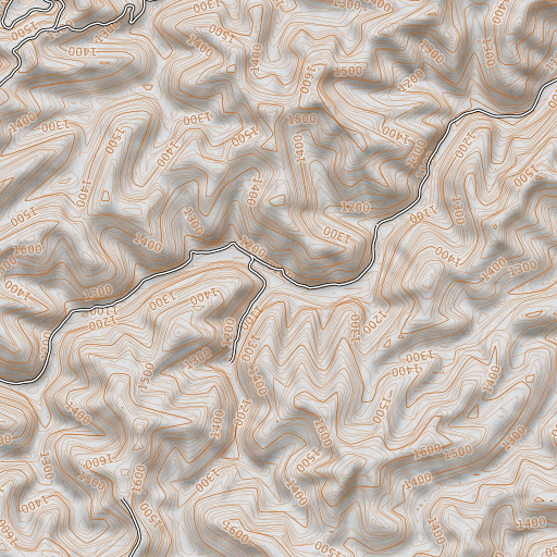 OpenTopoMap map of Cucumber Branch, KY