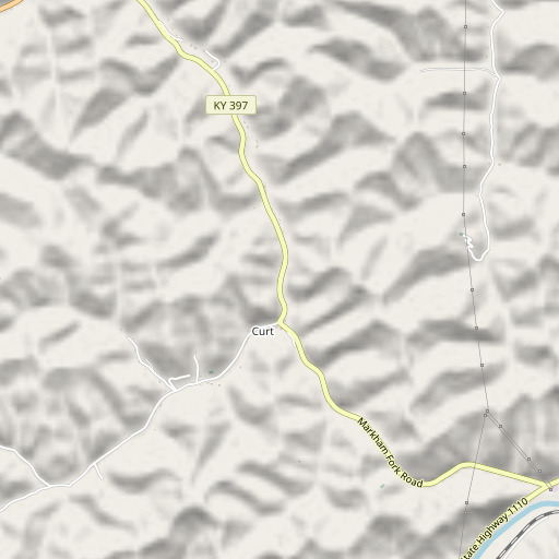 OpenStreetMap map of Curt P O, KY