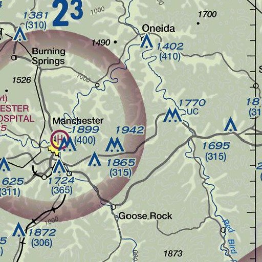 FAA VFR chart of Dan Bowling School, KY