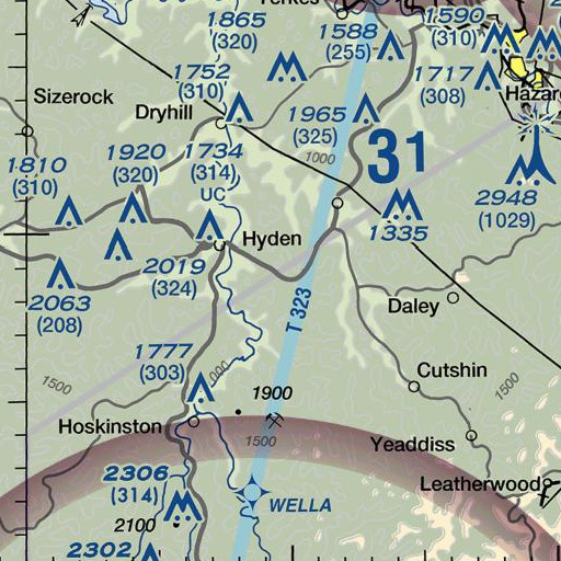 FAA VFR chart of Davis Branch, KY