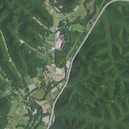 Aerial imagery of DeBord Branch, KY