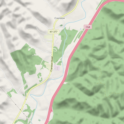 OpenStreetMap map of DeBord Branch, KY