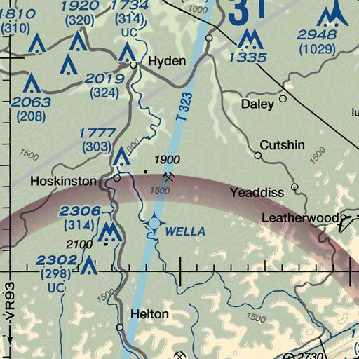 FAA VFR chart of Deadening Fork, KY