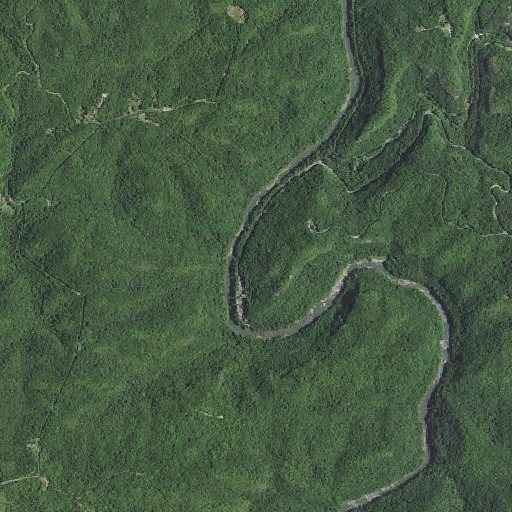 Aerial imagery of Devils Creek, KY