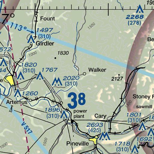 FAA VFR chart of Dewitt, KY