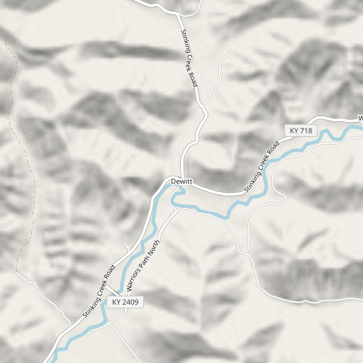 OpenStreetMap map of Dewitt, KY