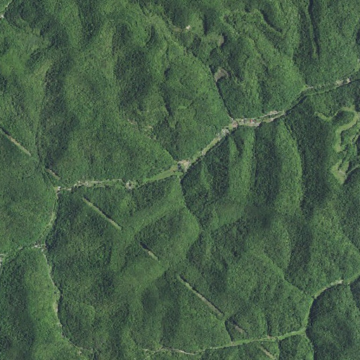 Aerial imagery of Downey Branch, KY