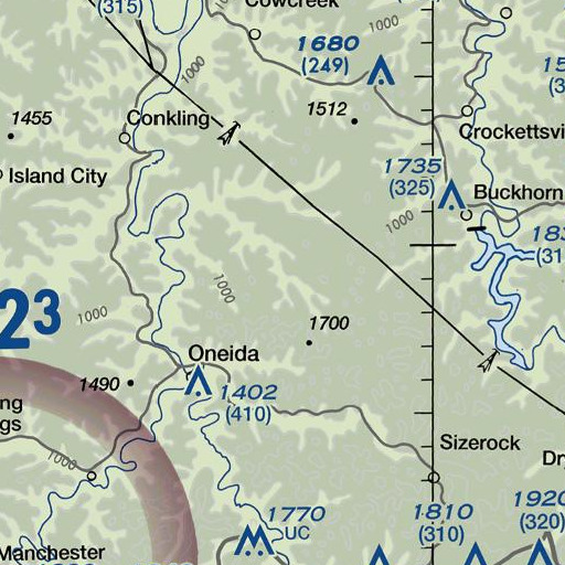 FAA VFR chart of Drowned Branch, KY