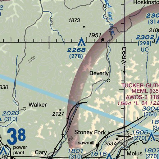 FAA VFR chart of Erose School, KY