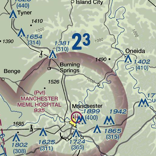 FAA VFR chart of Gabbard Fork, KY