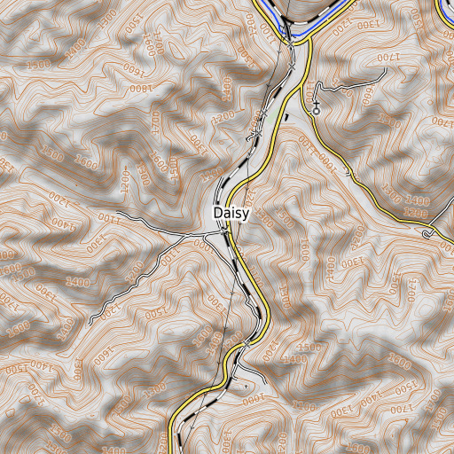 OpenTopoMap map of Hicks Branch, KY