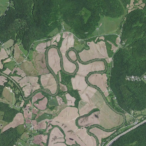 Aerial imagery of Horseshoe Bend, KY