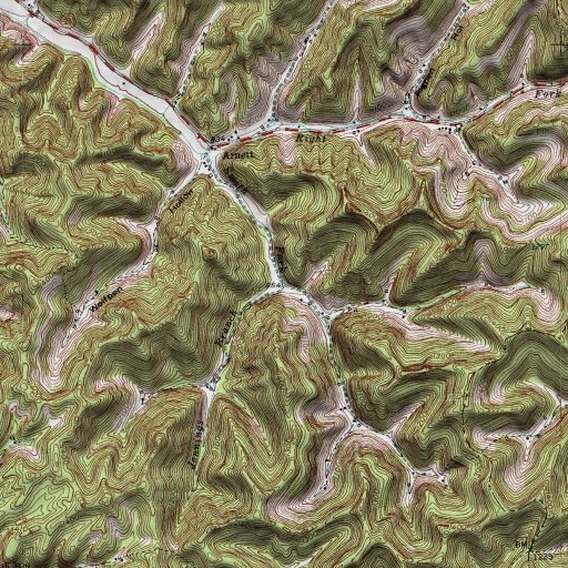 USGS 24K topo map of Jennings Branch, KY