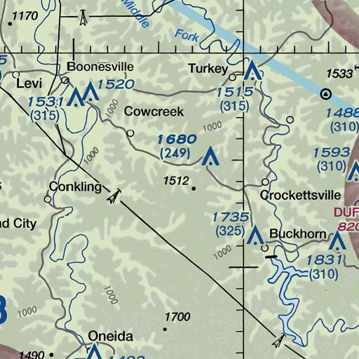 FAA VFR chart of Jennings Branch, KY