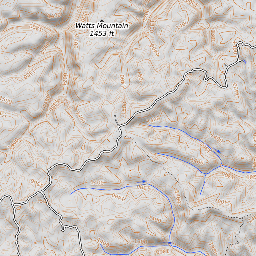 OpenTopoMap map of Laurel Ridge, KY