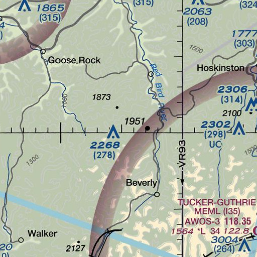 FAA VFR chart of Left Fork Upper Bear Creek, KY