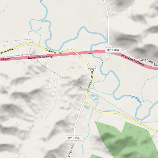 OpenStreetMap map of Mill Knob, KY