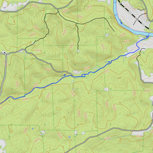 OpenTopoMap map of Long Branch, AR
