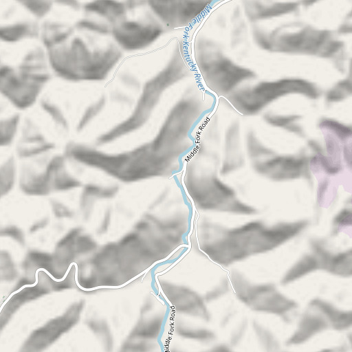 OpenStreetMap map of Mudlick Branch, KY