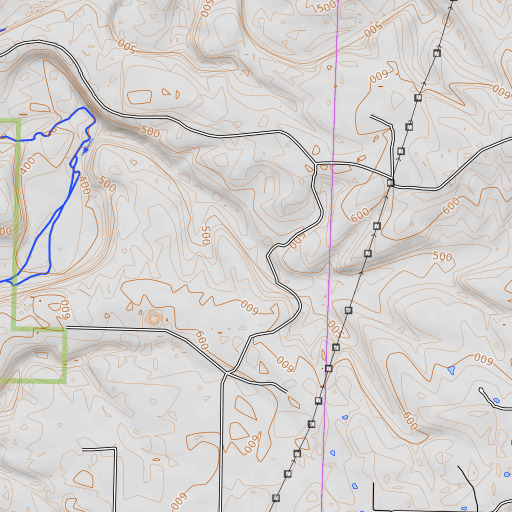 OpenTopoMap map of Long Branch, AR