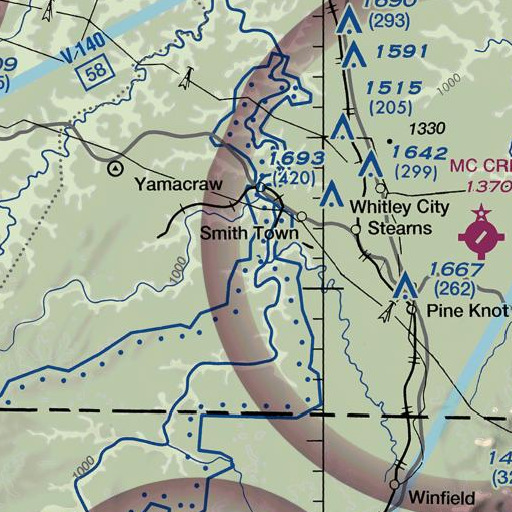 FAA VFR chart of Nancy Grave School, KY