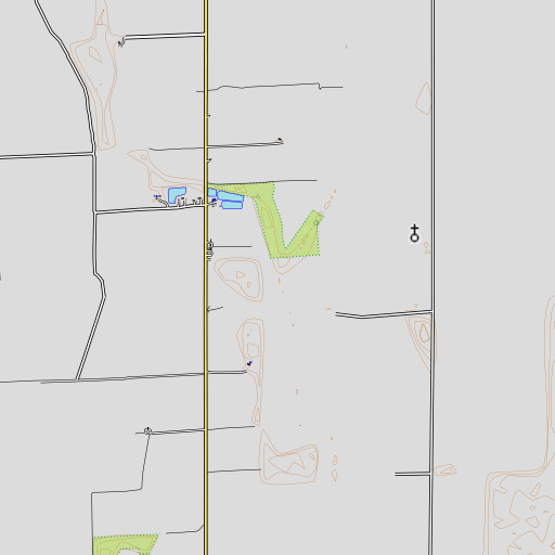 OpenTopoMap map of Long Creek, AR