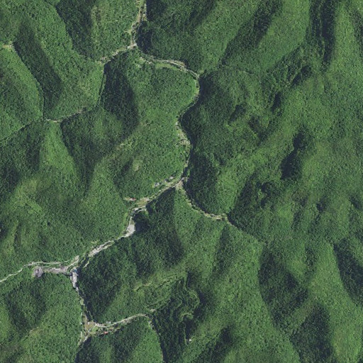Aerial imagery of Peters Branch, KY