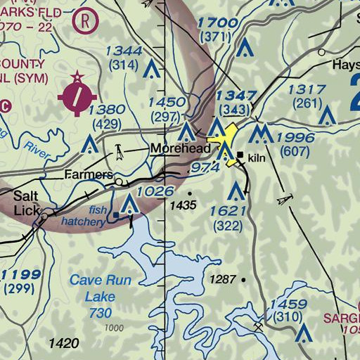 FAA VFR chart of Phelps Branch, KY