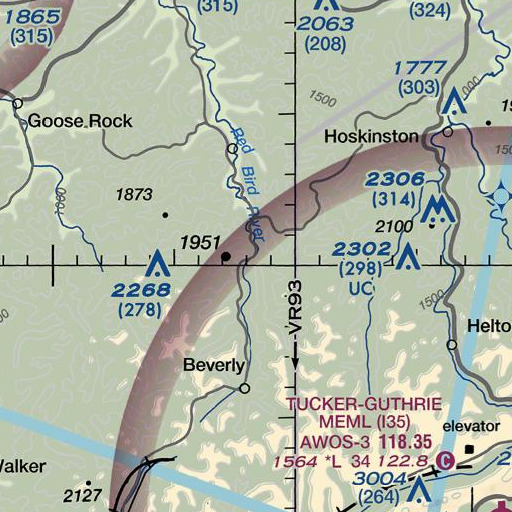 FAA VFR chart of Phillips Fork, KY