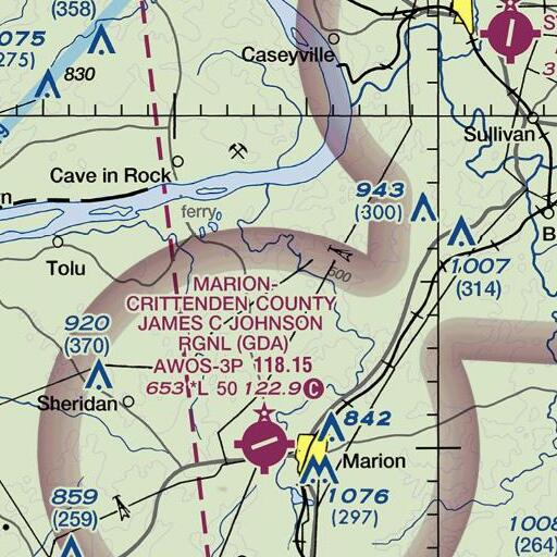 FAA VFR chart of Pickren Hill, KY