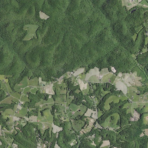 Aerial imagery of Pine Flat School, KY