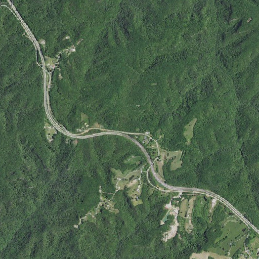 Aerial imagery of Pine Ridge, KY